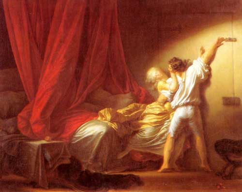 Painting Code#15472-Fragonard, Jean Honore - The Bolt