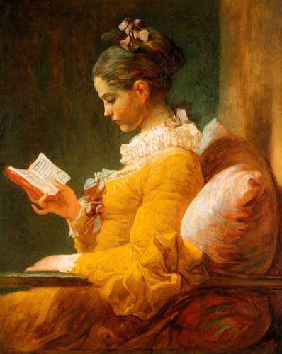 Painting Code#15476-Fragonard, Jean Honore - The Reader