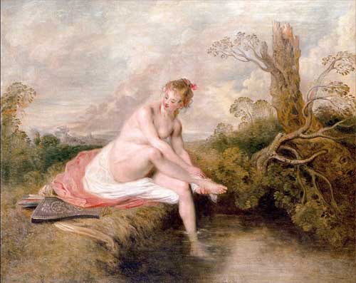 Painting Code#15482-Watteau, Jean-Antoine - Diana Bathing
