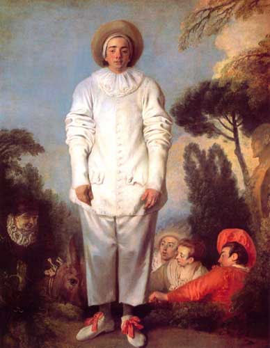 Painting Code#15484-Watteau, Jean-Antoine - Pierrot