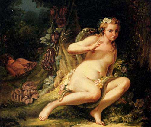 Painting Code#1624-Pierre, Jean-Baptiste-Marie: The Temptation Of Eve
