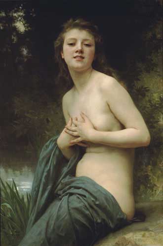 Painting Code#1634-Bouguereau, William(France): Spring Breeze
