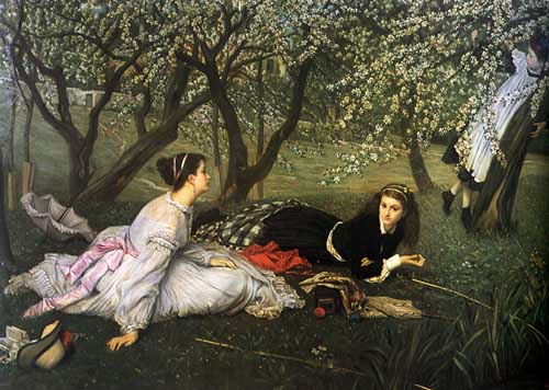 Painting Code#1819-Tissot, James Jacques Joseph(France): Spring
