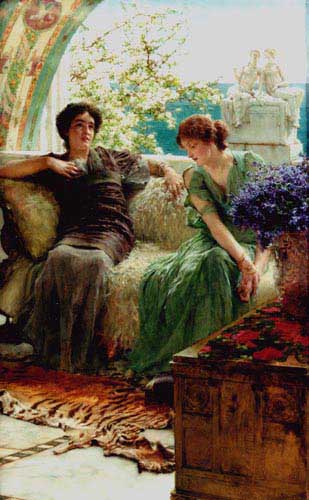 Painting Code#1842-Alma-Tadema, Sir Lawrence: Unwelcome Confidences