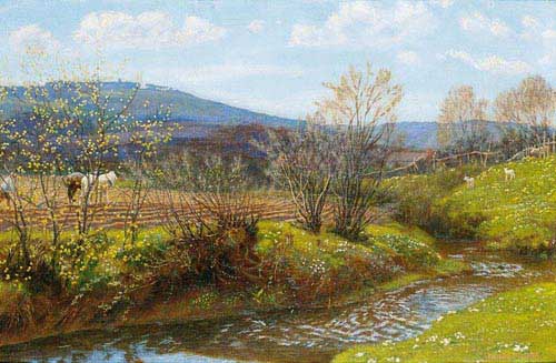 Painting Code#2018-Hughes, Arthur(England): A Spring Afternoon