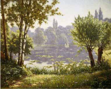Painting Code#20245-Henri Biva - Tranquil Waters