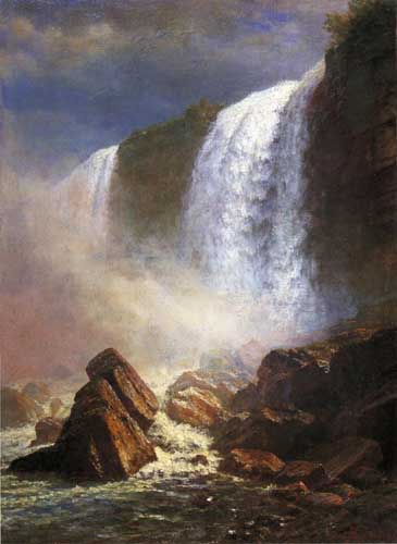 Painting Code#20258-Bierstadt, Albert - Falls of Niagara from Below