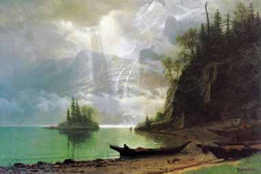 Painting Code#20278-Bierstadt, Albert(USA) - The Island