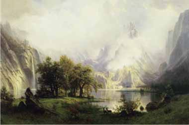 Painting Code#20284-Bierstadt, Albert(USA) - View of Rocky Mountains