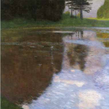 Painting Code#20340-Klimt, Gustav(Austria) - A Morning by the Pond