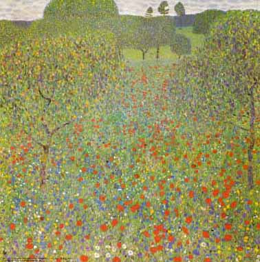 Painting Code#20346-Klimt, Gustav(Austria) - Meadow with Poppies