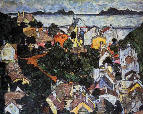 Painting Code#20376-Egon Schiele - Summer Landscape, Krumau