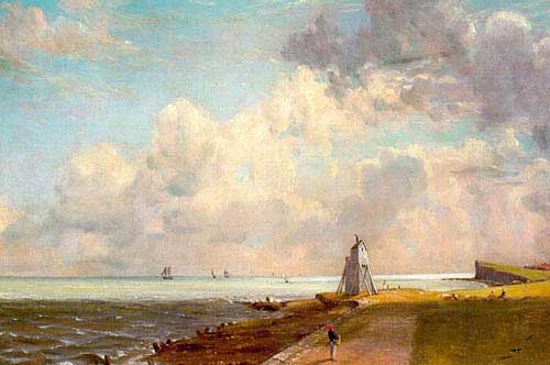 Painting Code#2127-Constable, John: Harwich Lighthouse