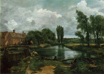 Painting Code#2130-Constable, John: Flatford Lock and Mill