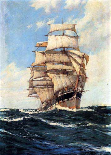 Painting Code#2166-Dawson, Montague(England): The Clan McFarlane On High Seas 