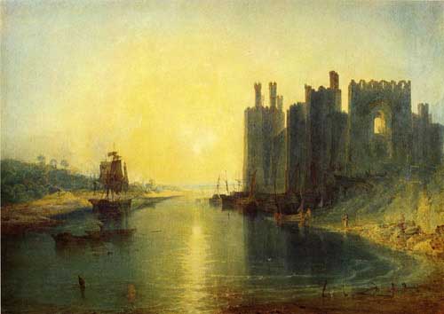 Painting Code#2230-Turner, John Mallord William - Caernarvon Castle