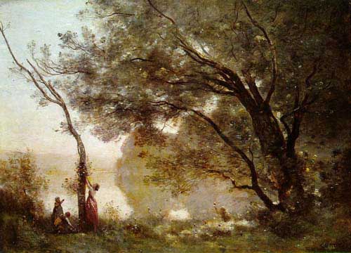 Painting Code#2275-Corot, Jean-Baptiste-Camille: Memory of Montefontaine 
