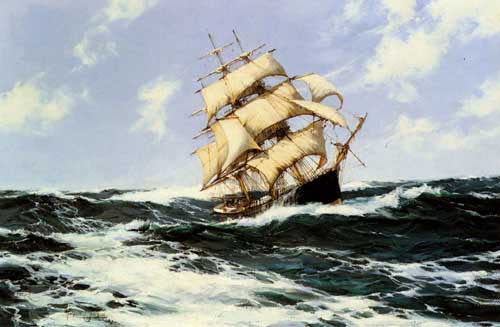 Painting Code#2333-Dawson, Montague(England): The Pacific Combers on the Open Seas