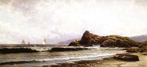 Painting Code#2339-Alfred Thompson Bricher - Breaking Surf