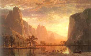 Painting Code#2432-Bierstadt, Albert(USA): Valley of Yosemite