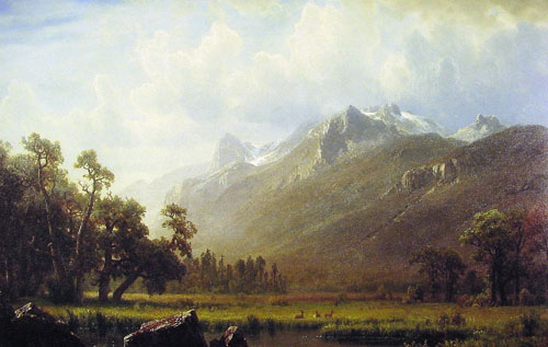 Painting Code#2434-Bierstadt, Albert(USA): The Sierras near Lake Tahoe, California