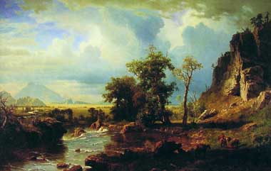 Painting Code#2437-Bierstadt, Albert(USA): North Fork of the Platte Nebraska