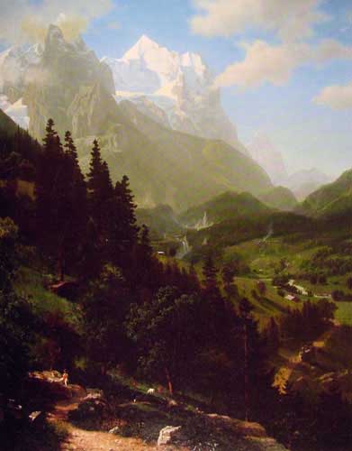 Painting Code#2464-Bierstadt, Albert(USA): The Wetterhorn