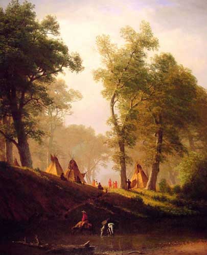 Painting Code#2468-Bierstadt, Albert(USA): The Wolf River,Kansas