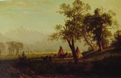 Painting Code#2470-Bierstadt, Albert(USA): Wind River Mountains, Nebraska Territory