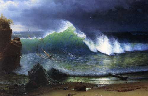 Painting Code#2481-Bierstadt, Albert(USA): The Shore of The Turquoise Sea