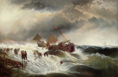 Painting Code#2734-Moran, Edward(USA): Shipwreck