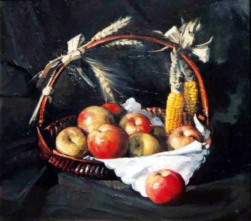Painting Code#3038-Apples in Basket