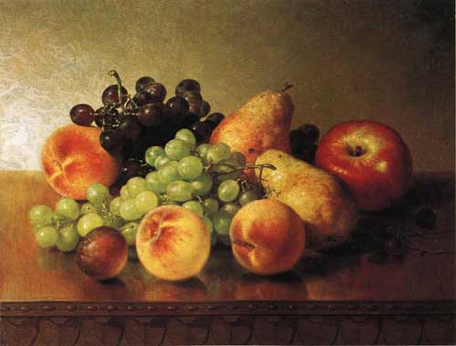 Painting Code#3093-Robert Spear Dunning - Tabletop with Fruit