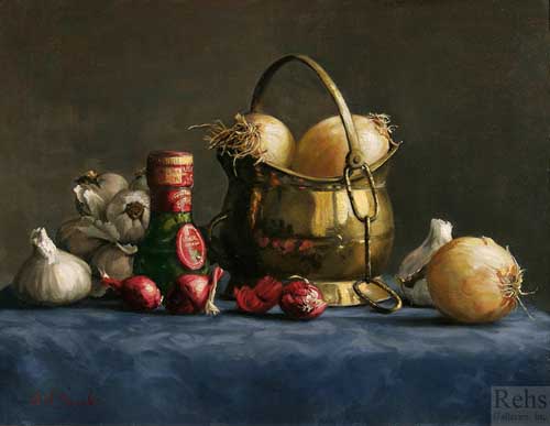 Painting Code#3097-Holly Hope Banks: Onions and Garlic

