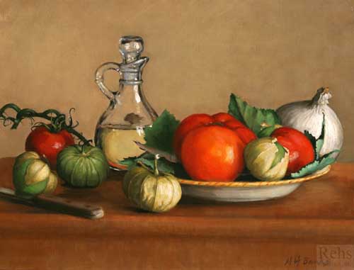 Painting Code#3098-Holly Hope Banks: Tomatoes, Tomatillos, and Onions

