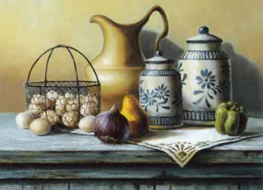 Painting Code#3494-Howard Vincent - Country Kitchen 