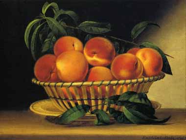 Painting Code#3543-Raphaelle Peale - Bowl of Peaches