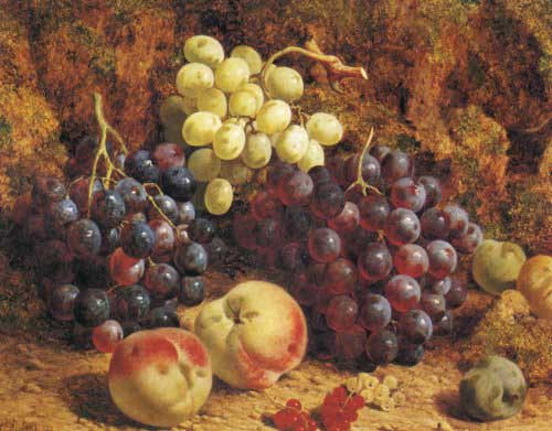 Painting Code#3614-Hughes, William (UK) - Still Life With Grapes