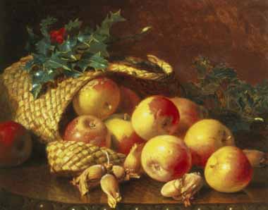 Painting Code#3733-Stannard, Eloise Harriet - Christmas Fruit and Nuts