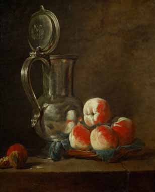 Painting Code#3756-Chardin, Jean-Baptiste-Simeon - Still Life with Tankard