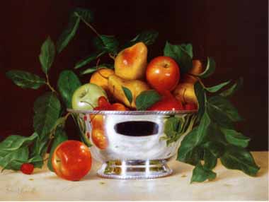 Painting Code#3772-Patrick Farrell - Fruit in a Bowl of Silver