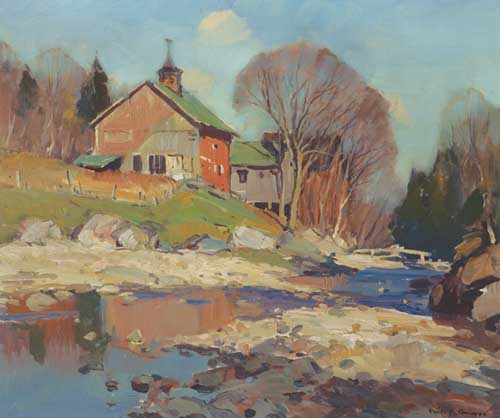 Painting Code#40007-Emile Albert Gruppe: Old Mill Stream