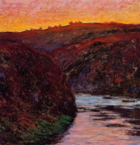 Painting Code#40009-Monet, Claude: Valley of the Creuse, Sunset
