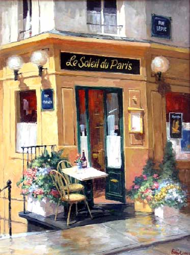 Painting Code#40024-George Botich:La Petite Terrasse 