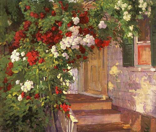 Painting Code#40107-Wessel, Bessie H. (nee Hoover, American): Old Fashioned Roses