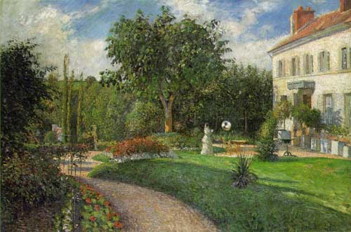 Painting Code#40176-Pissarro, Camille - Garden of Les Mathurins at Pontoise