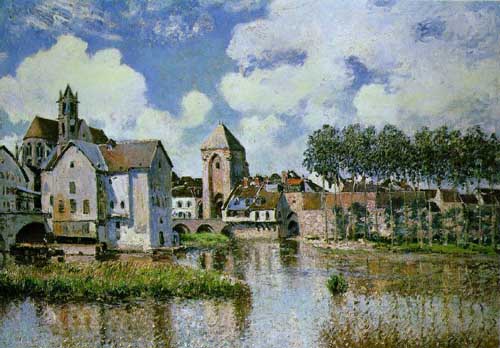 Painting Code#40365-Sisley, Alfred: Moret-sur-Loing
