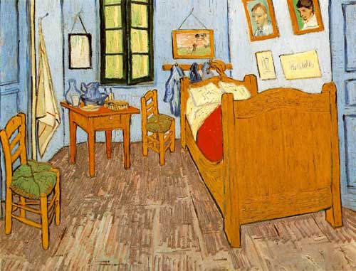 Painting Code#40522-Vincent Van Gogh:Van Gogh&#039;s Bedroom at Arles, Original size: 57.5x74cm