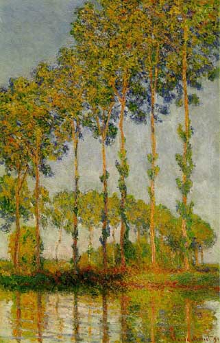 Painting Code#40541-Monet, Claude: Poplars along the River Epte, Autumn
