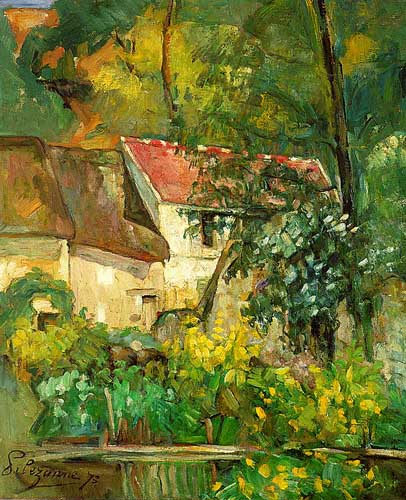 Painting Code#40864-Cezanne, Paul: The House of Pere Lacroix in Auvers
